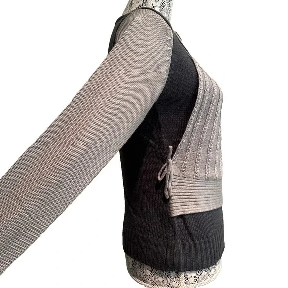 Nordstroms‎ Northeast X Southwest Pullover layered Grey Sweater S fairy core - Picture 6 of 14